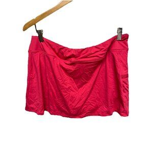 Beach House Swim‎ Skirt Size 16 Zip Pocket, Skort Bright Coral Pink Sporty